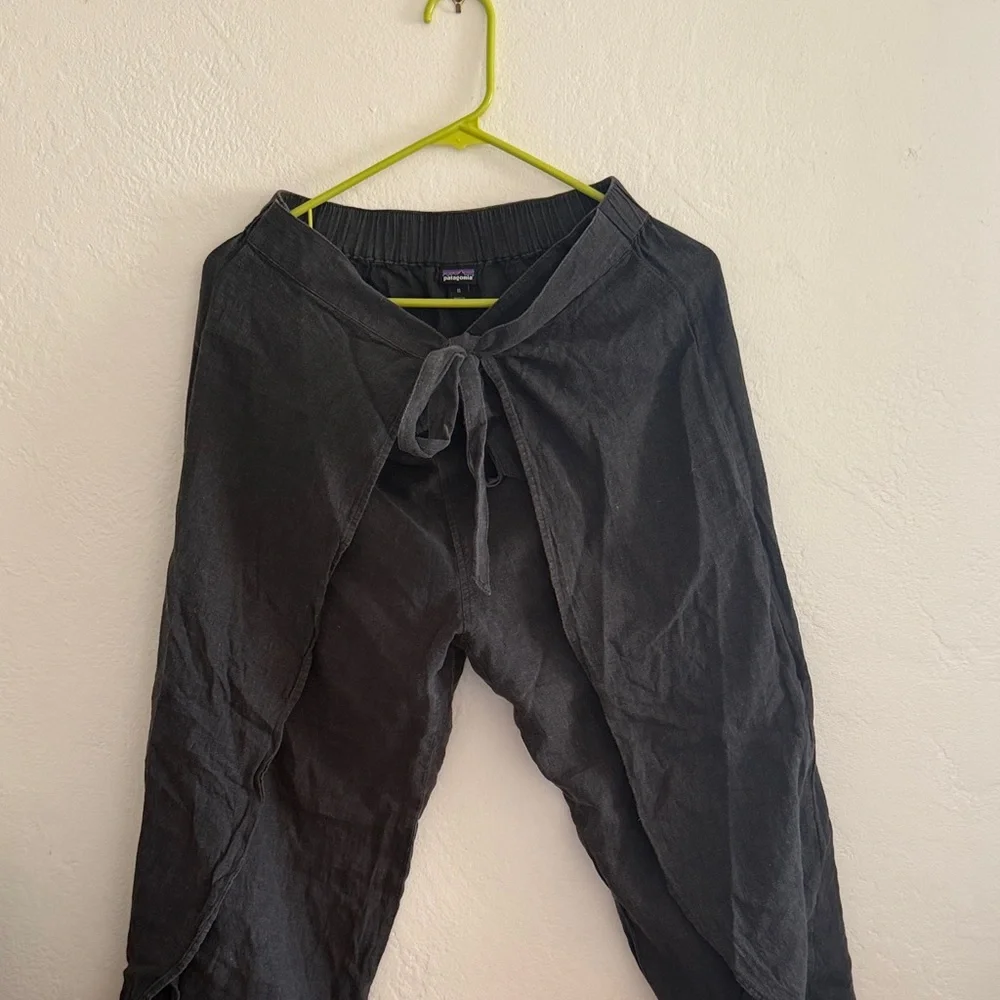 Patagonia Charcoal Wide Leg Wrap Pants - Picture 6 of 9